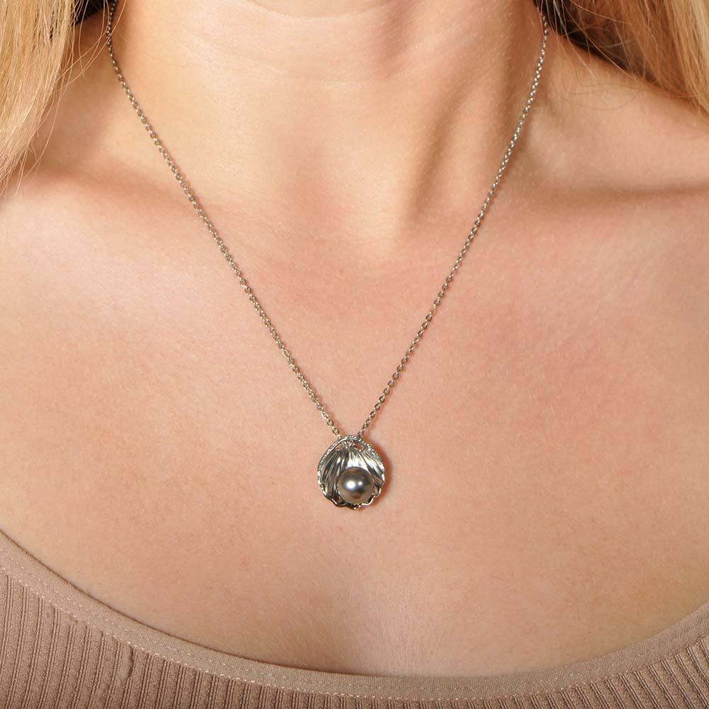 Pearl Surf Shell Pendant - 925 Sterling Silver with Akoya, Freshwater, or Tahitian Pearl
