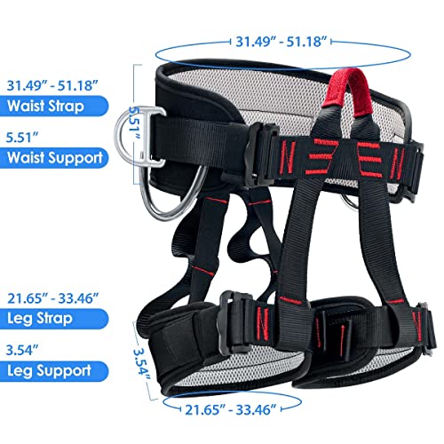HandAcc Professional Thickened Half Body Safety Belt for Climbing, Fire Rescue, and Outdoor Adventures