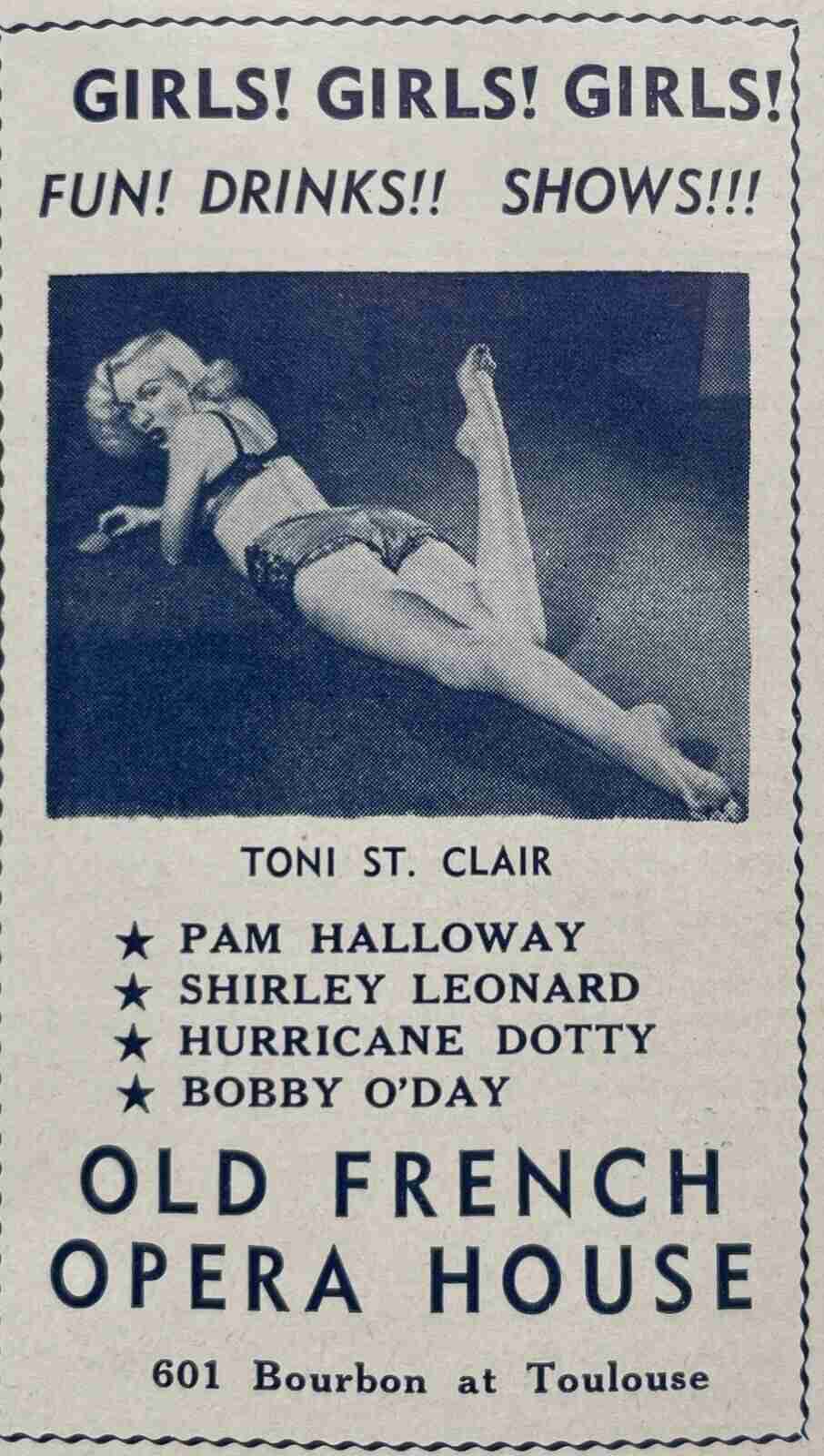 NEW ORLEANS BLUE BOOK - NOLA ENTERTAINMENT MAGAZINE, 1951 - FRENCH QUARTER