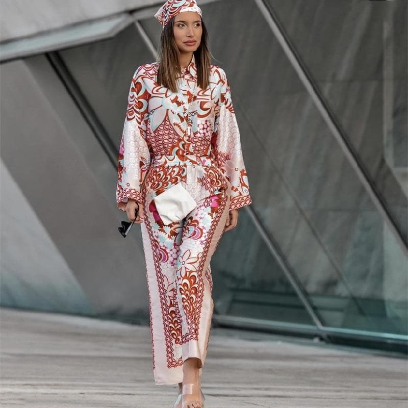 Vintage Fashion Printed Loose Summer Sets