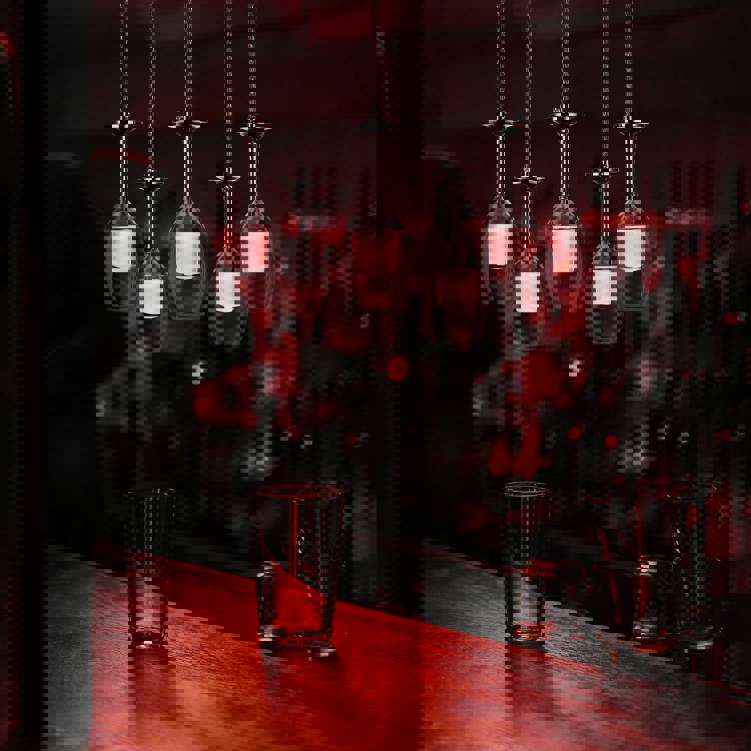 Bacchus Clear Acrylic Red Wine Cup-Shape Smart RGB Pendant Light