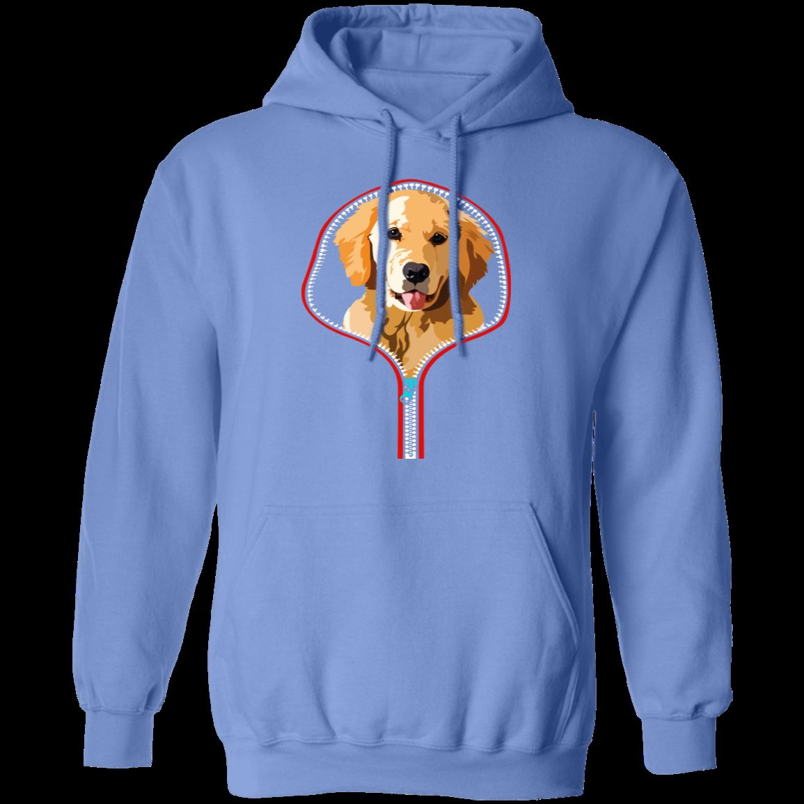 GOLDEN RETRIEVER ZIP-DOWN LADIES Pullover Hoodie - 8 oz. Comfortable & Stylish