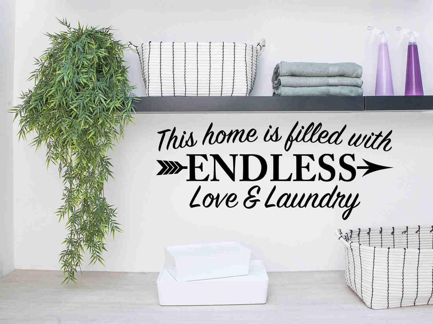 Endless Love And Laundry Room Wall Decal - High-Quality Vinyl Sticker