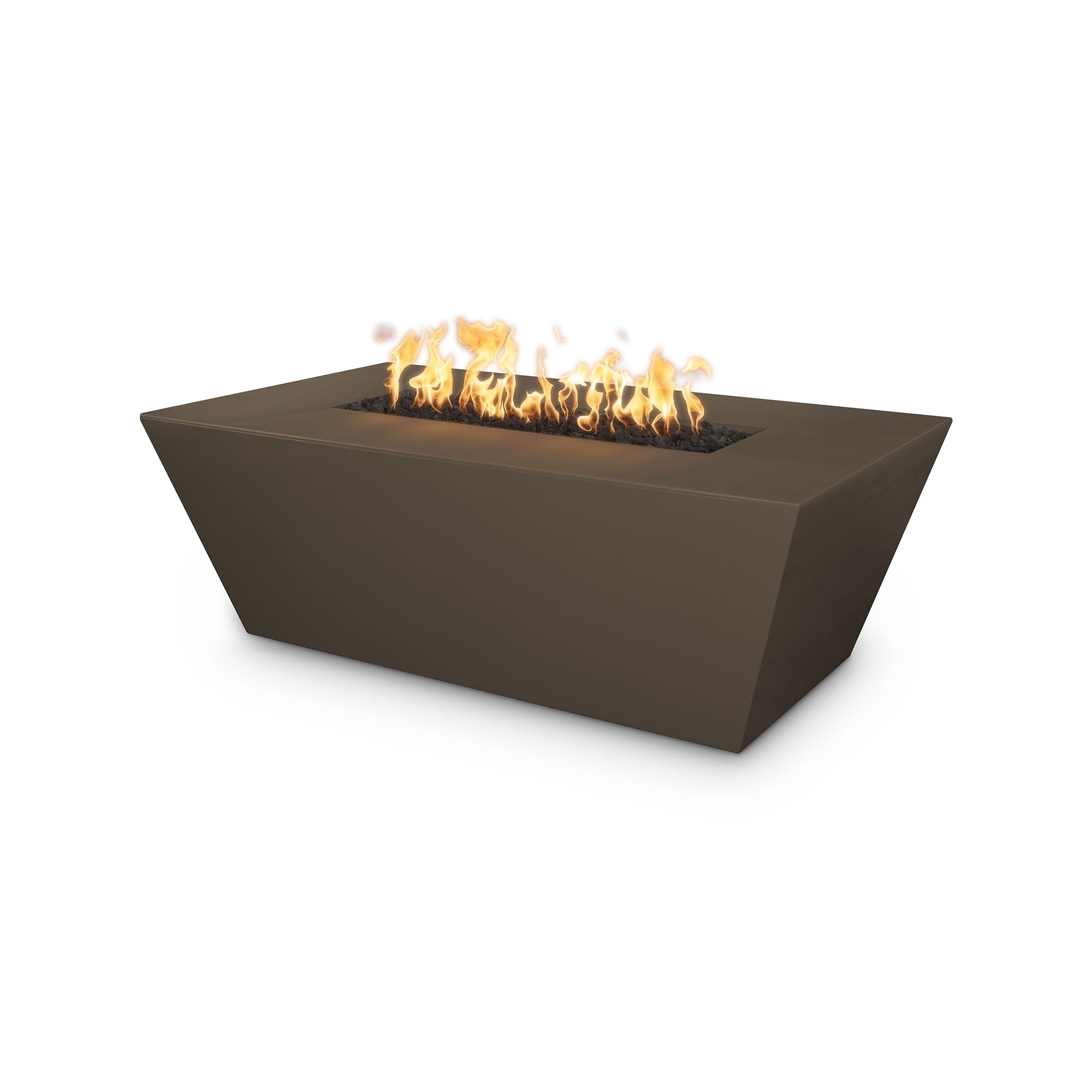 Outdoor Plus Angelus Rectangle Fire Pit in GFRC Concrete with Free Cover