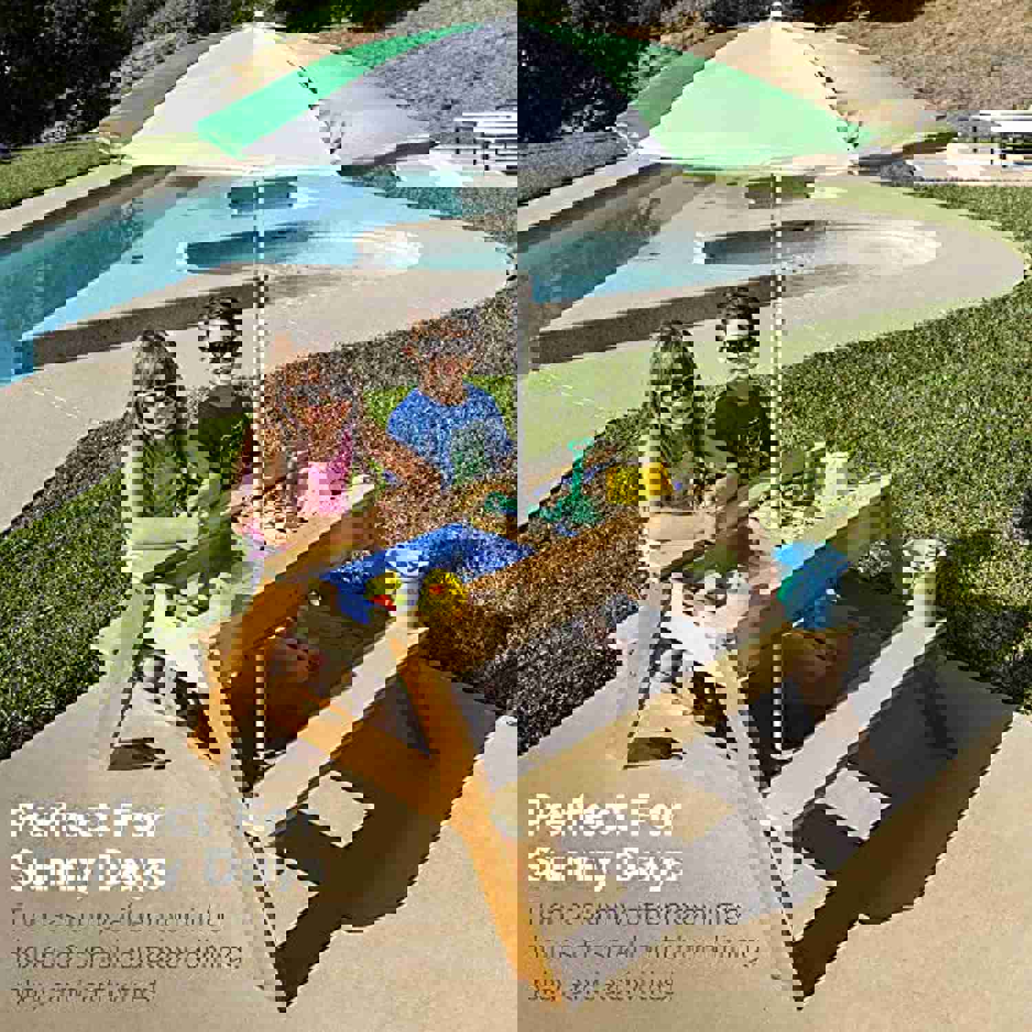 Best Choice Kids 3-in-1 Sand & Water Activity Table with Umbrella - Green