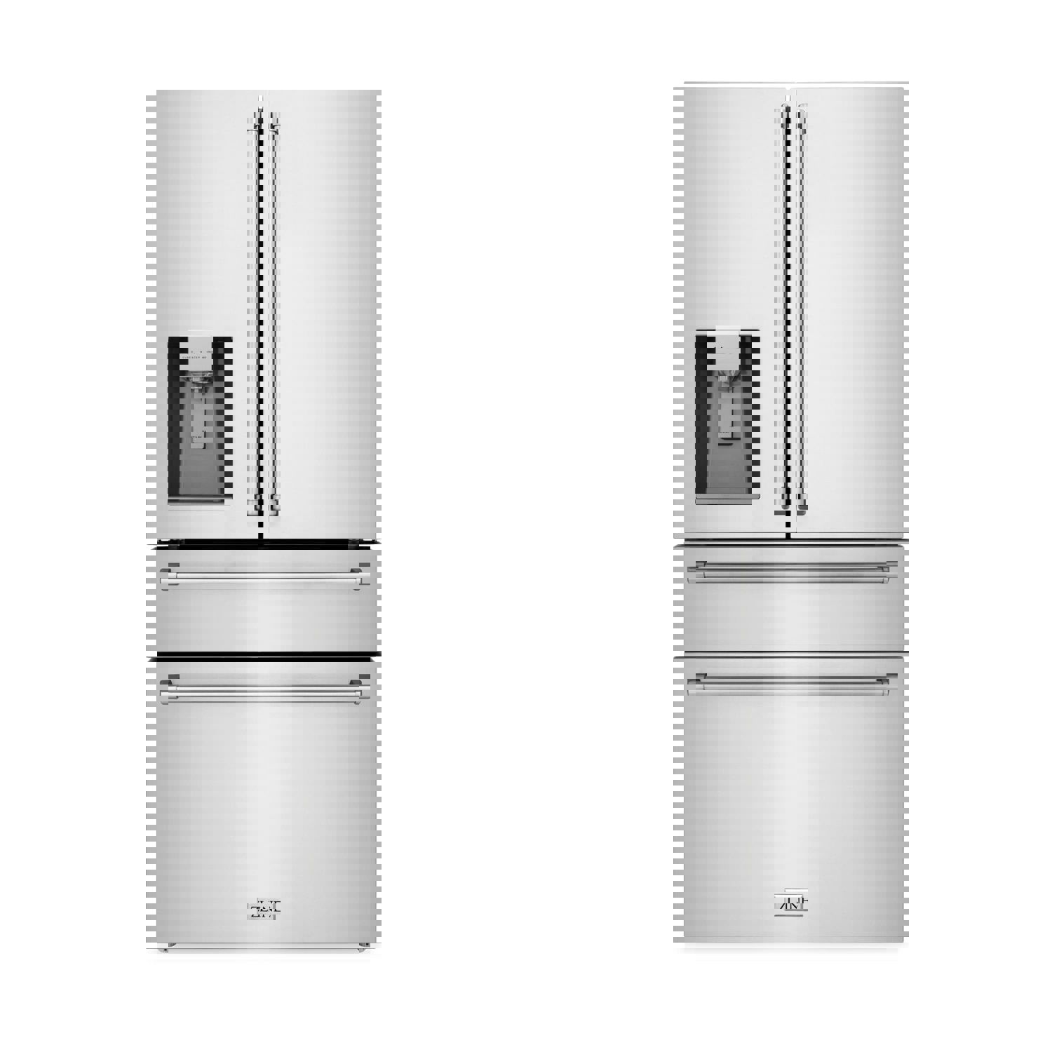 ZLINE 36 In. French Door Refrigerator with Water Dispenser and Ice Maker in Fingerprint Resistant Stainless Steel