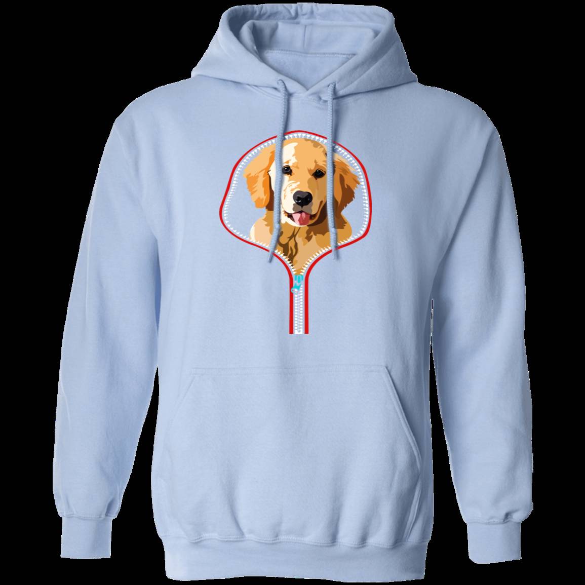 GOLDEN RETRIEVER ZIP-DOWN LADIES Pullover Hoodie - 8 oz. Comfortable & Stylish