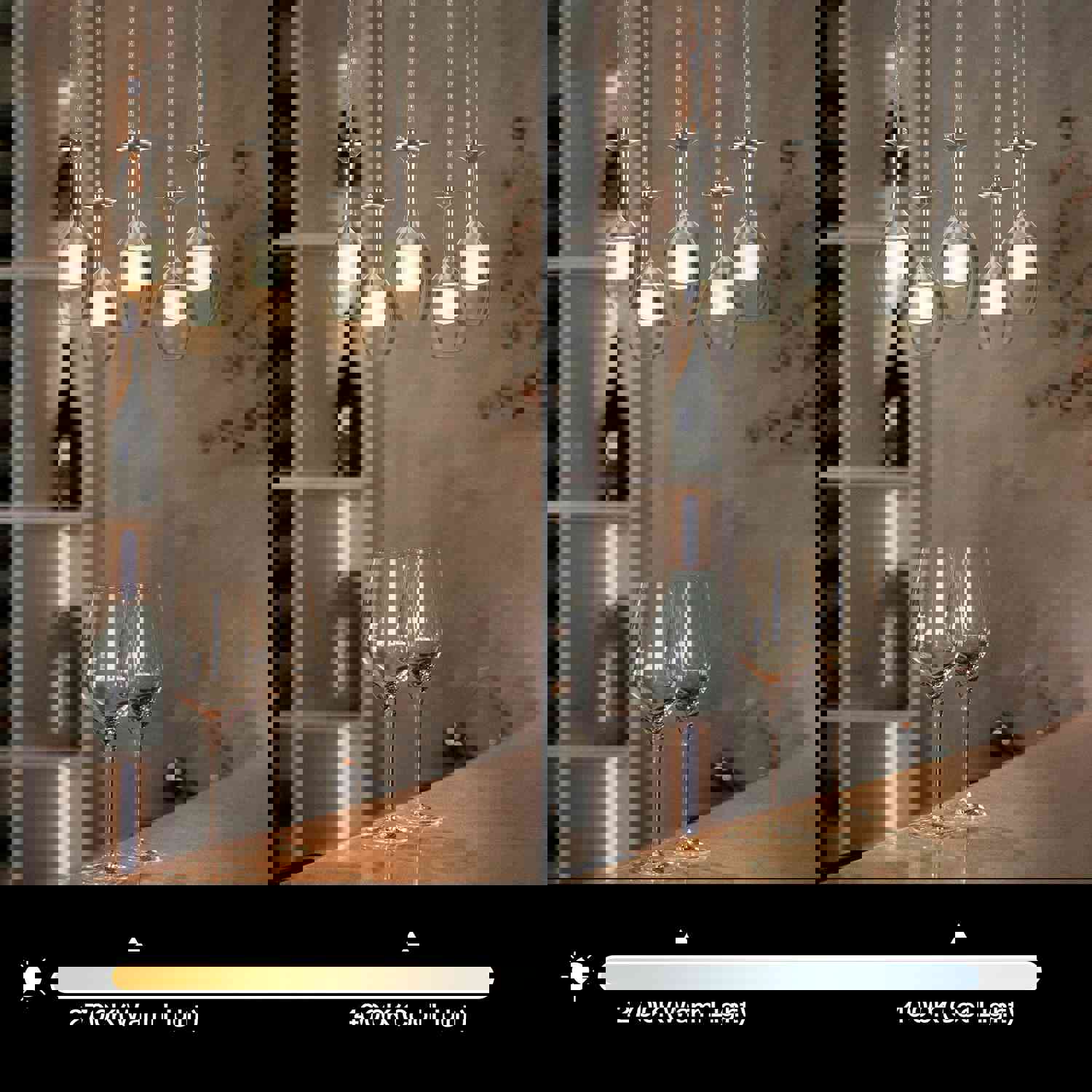 Bacchus Clear Acrylic Red Wine Cup-Shape Smart RGB Pendant Light