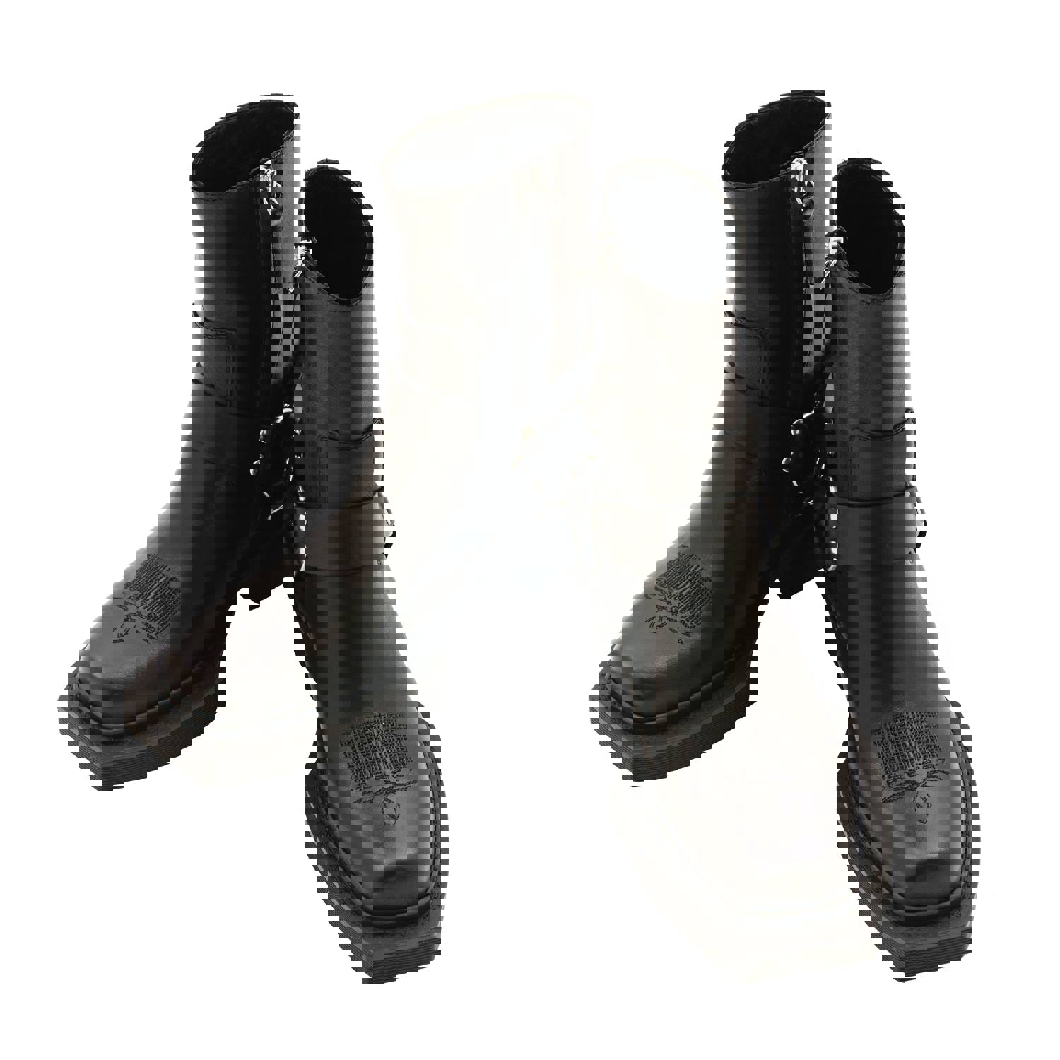 Neo Western Harness Ankle Boots (Matte Black)