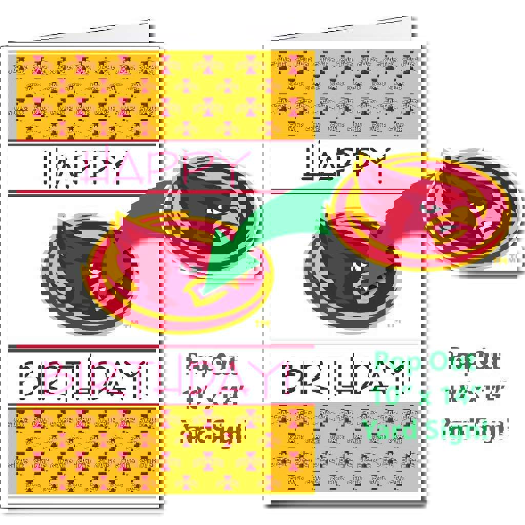 2x3 Giant Iowa State Birthday Greeting Card & Yard Sign