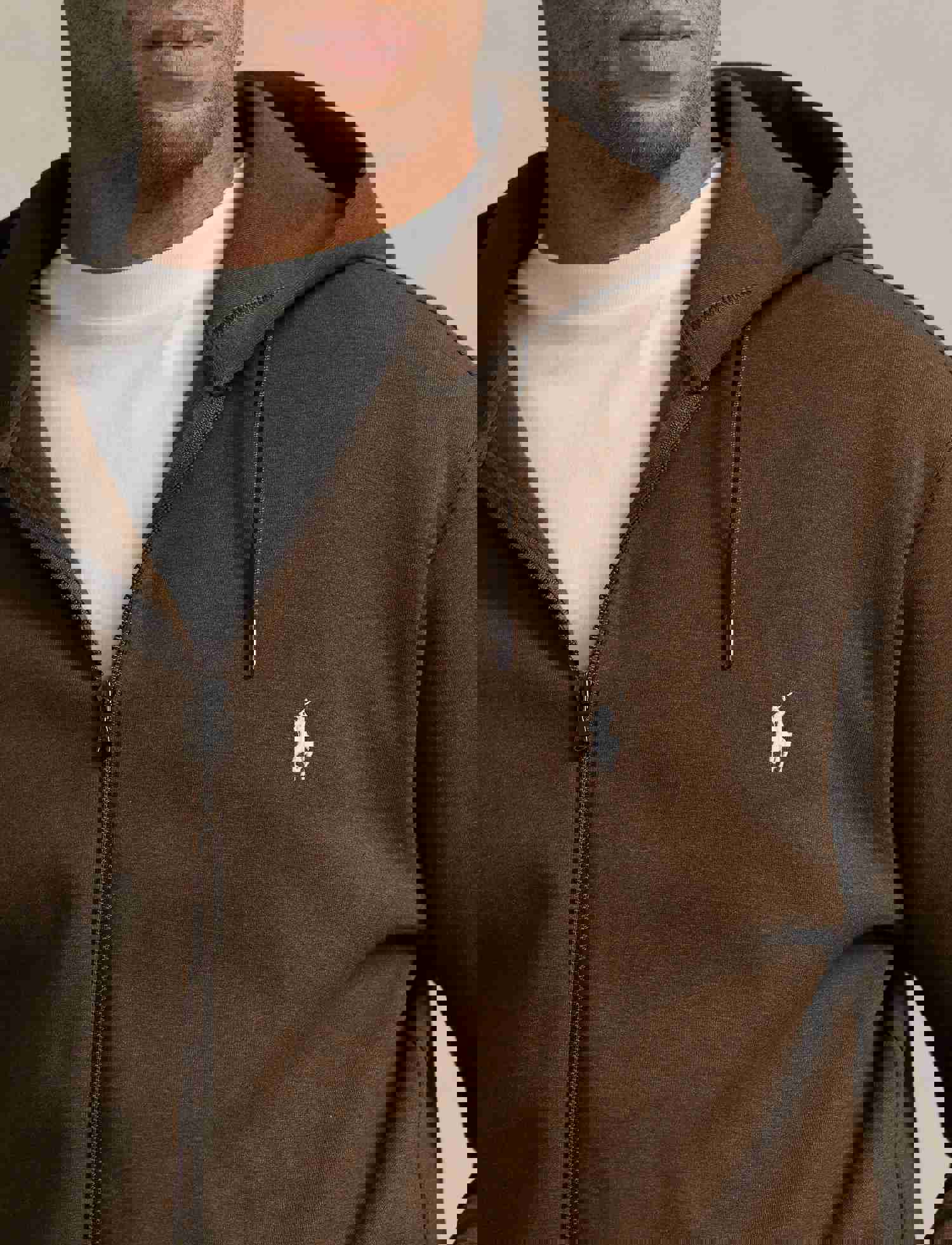 Polo Ralph Lauren Big & Tall Hoodie - Double Knit - Brown