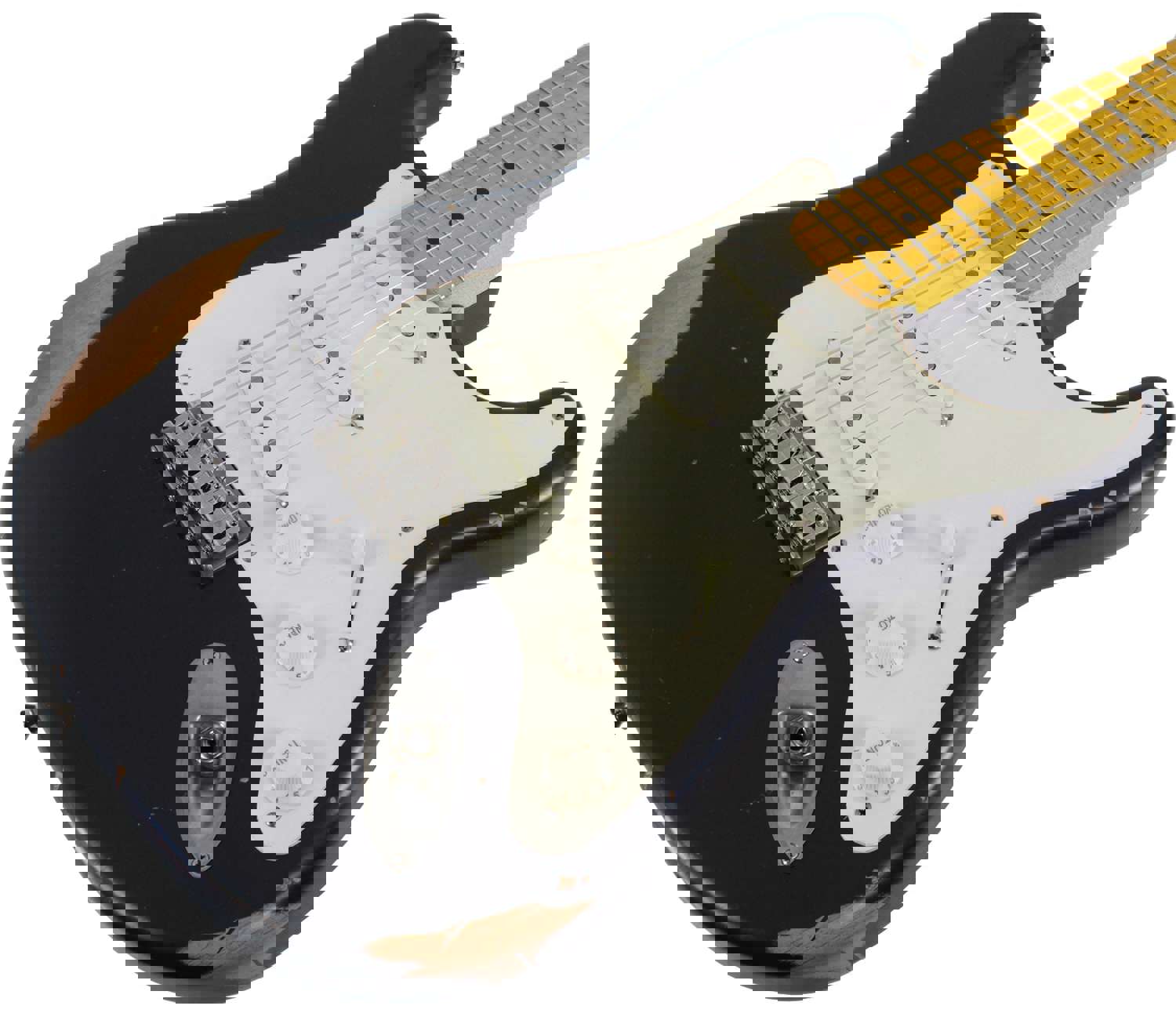 Nash S-57 Guitar, Black, Hard Tail, Medium Aging - Vintage Strat Model