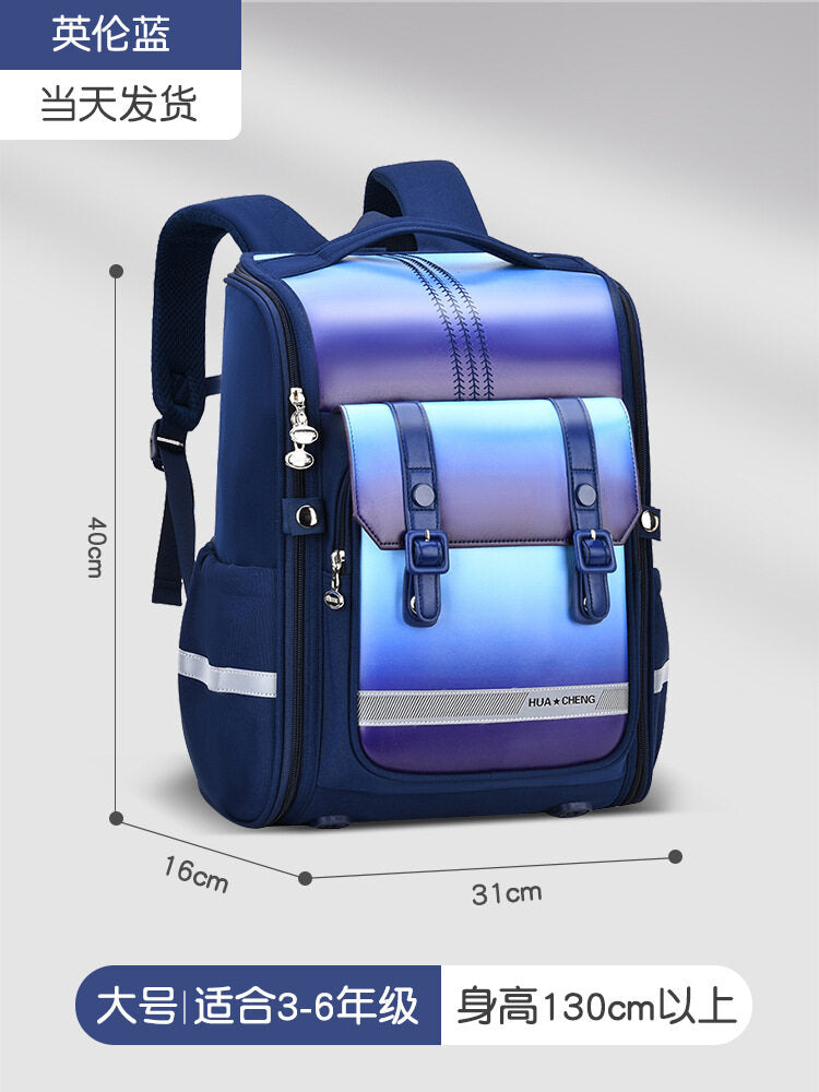 High Quality Spine Protection Schoolbag for Primary School Students - Boys and Girls