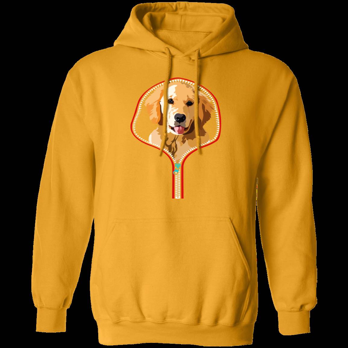 GOLDEN RETRIEVER ZIP-DOWN LADIES Pullover Hoodie - 8 oz. Comfortable & Stylish