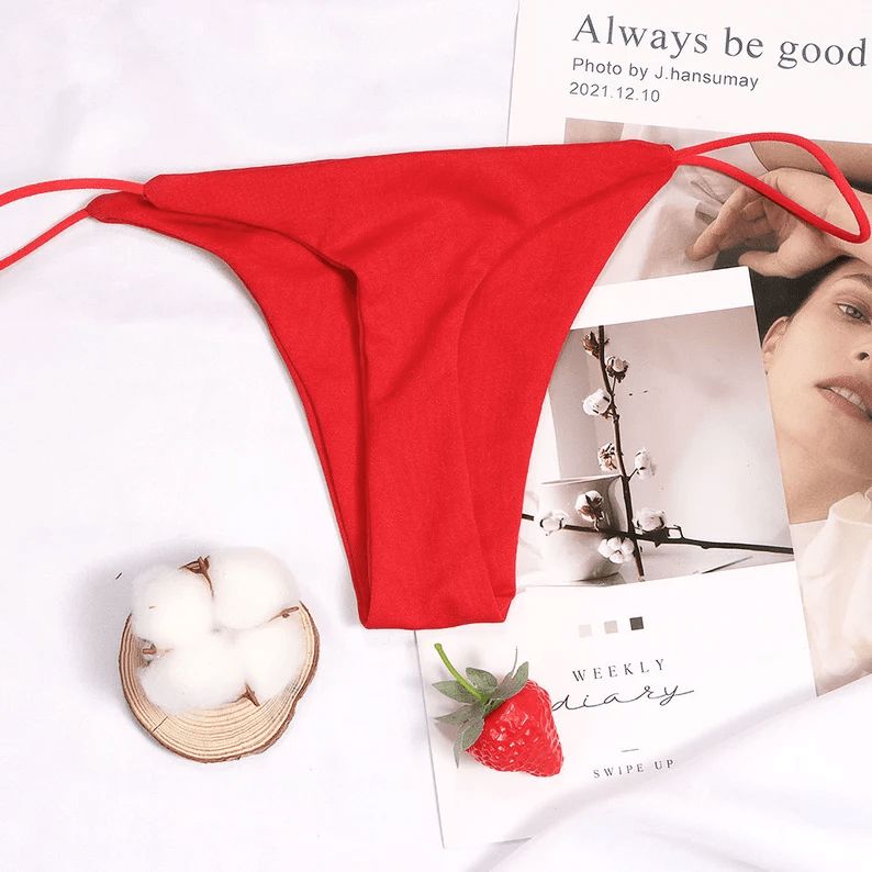 Custom Thong Panties with Personalized Crystal Initials - DIY Letter Underwear for Women