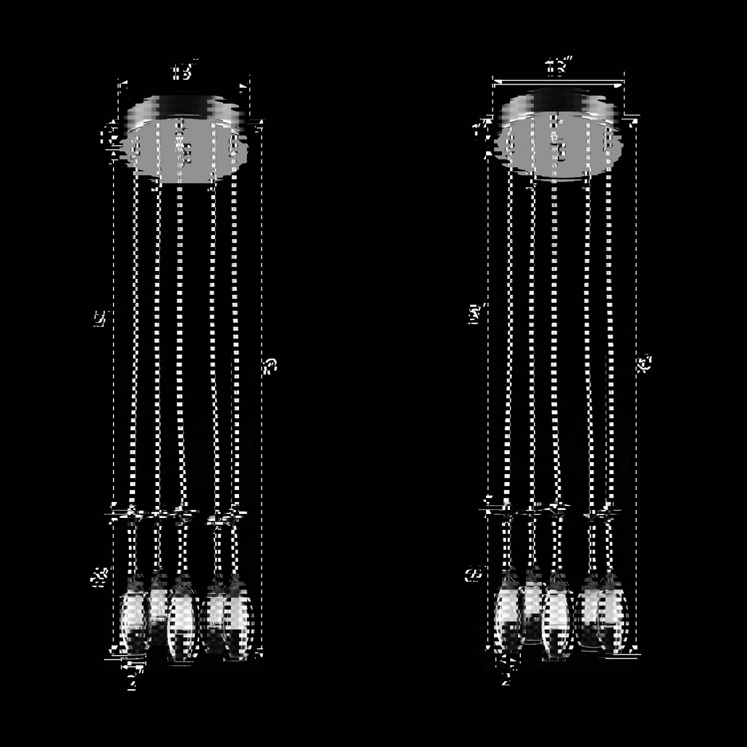 Bacchus Clear Acrylic Red Wine Cup-Shape Smart RGB Pendant Light