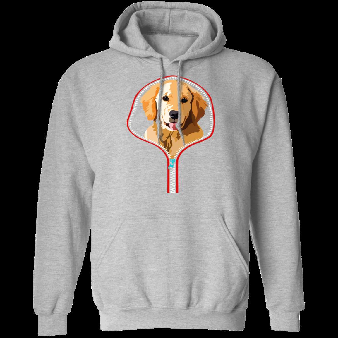 GOLDEN RETRIEVER ZIP-DOWN LADIES Pullover Hoodie - 8 oz. Comfortable & Stylish
