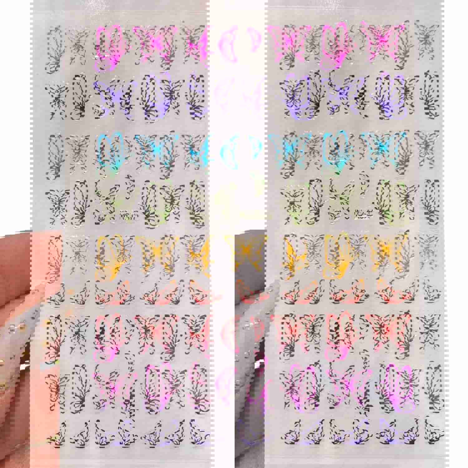 RAINBOW BUTTERFLY STICKERS (STYLE 2)