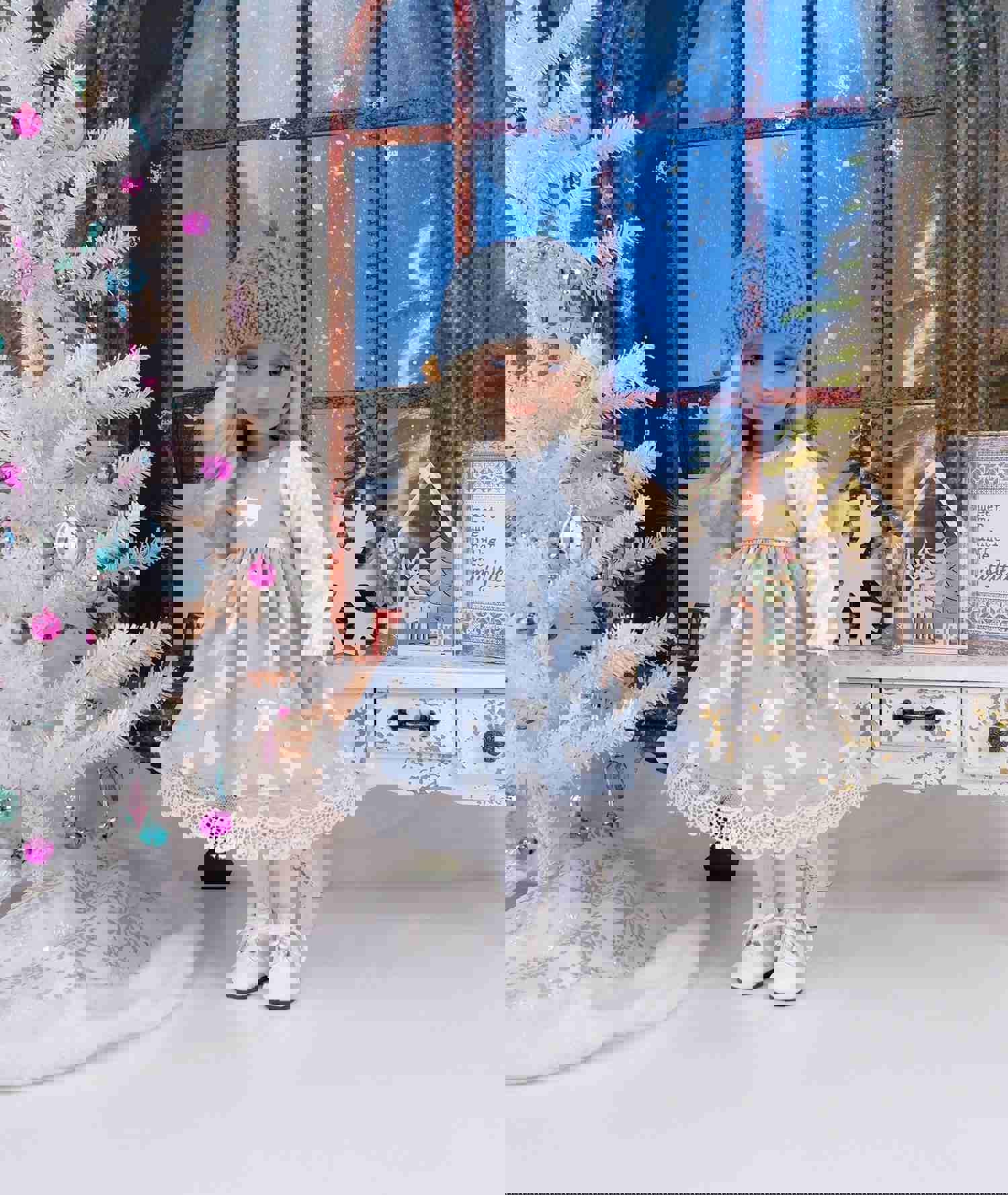 Polar Bear Dress Ensemble with Boots for Ruby Red Fashion Friends Doll