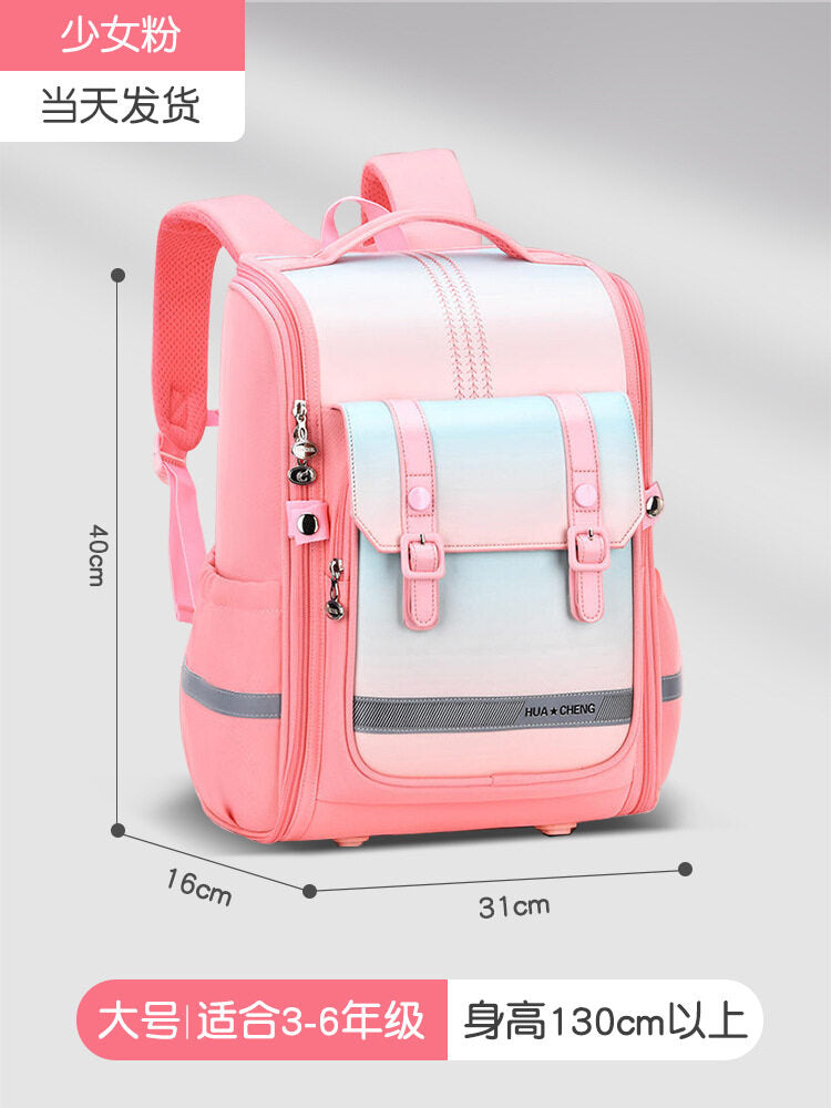 High Quality Spine Protection Schoolbag for Primary School Students - Boys and Girls