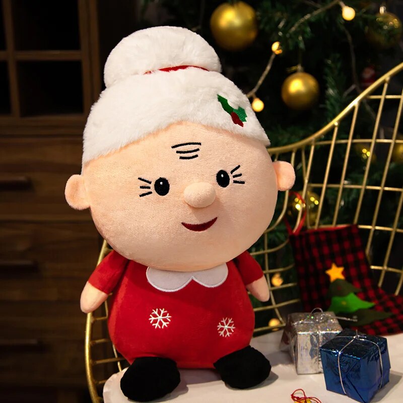 Santa Claus Snowman 23-50CM Cute Elk Granny Plush Toys Christmas Decor Dolls Stuffed Soft for Baby Kids Gift