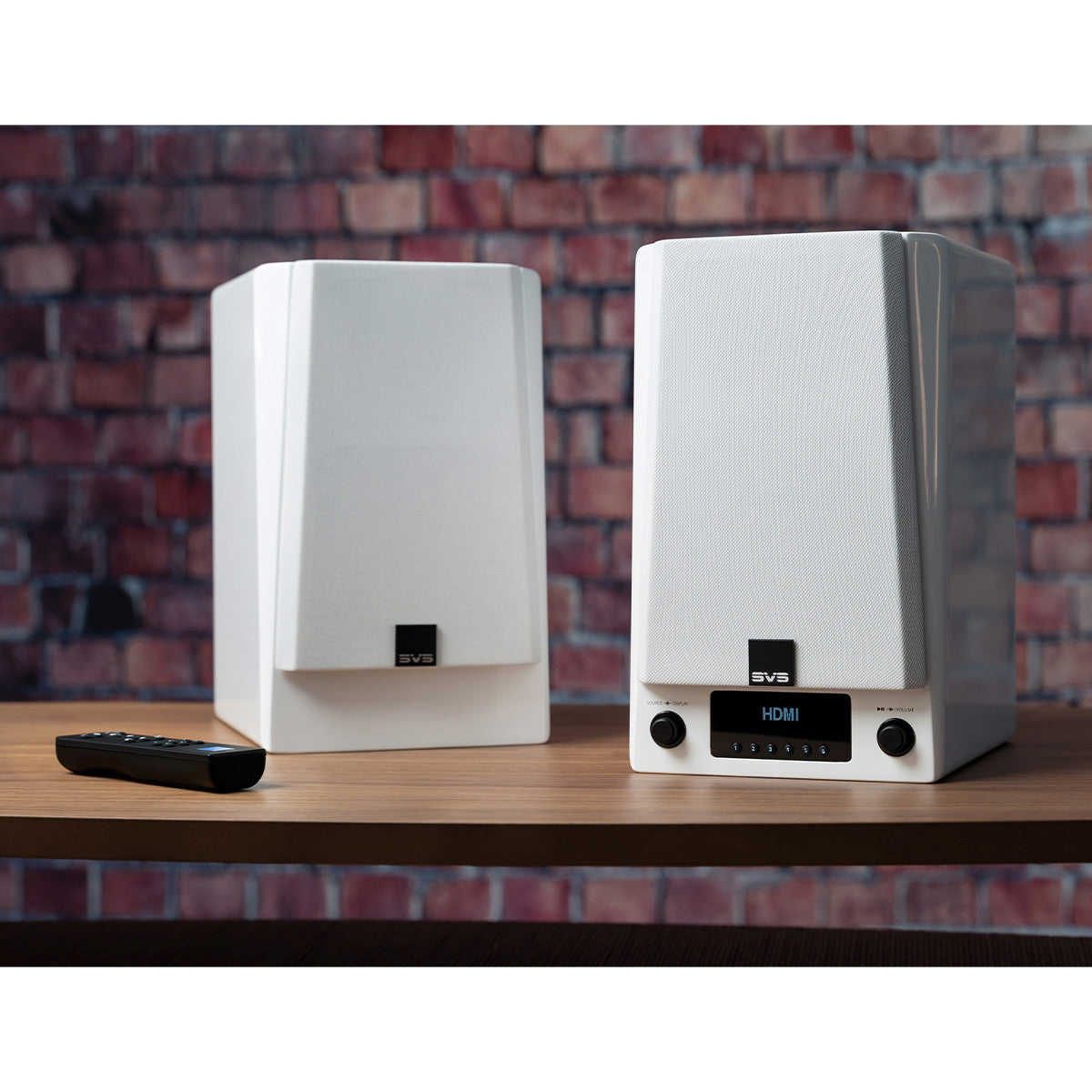 SVS Prime Wireless Pro Powered Speaker System with Chromecast and Airplay 2 - Pair (Piano Gloss White)