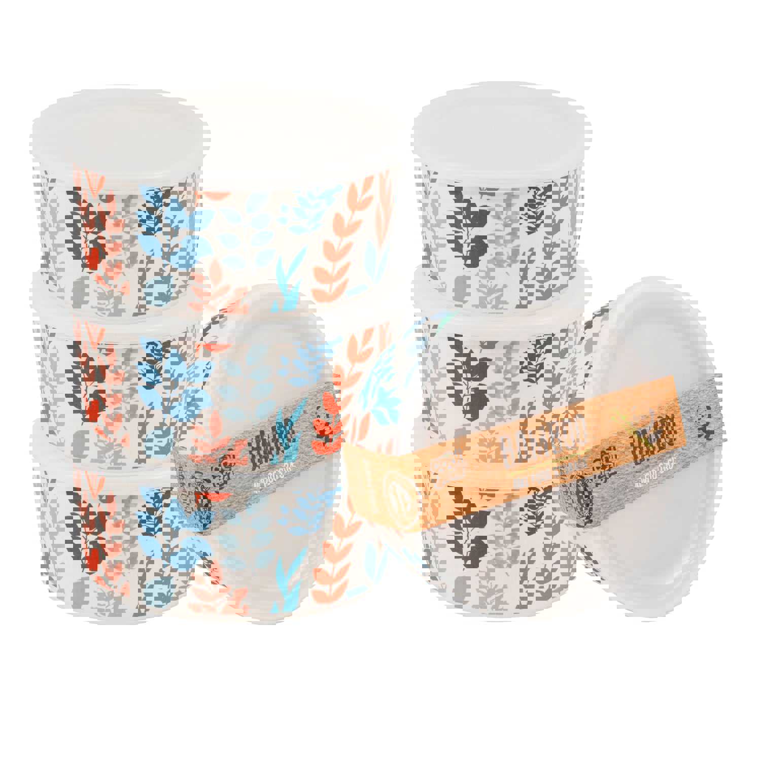 COOL GEAR 4-Pack Bamboo Reusable Containers | BPA-Free & Eco-Friendly Food Storage