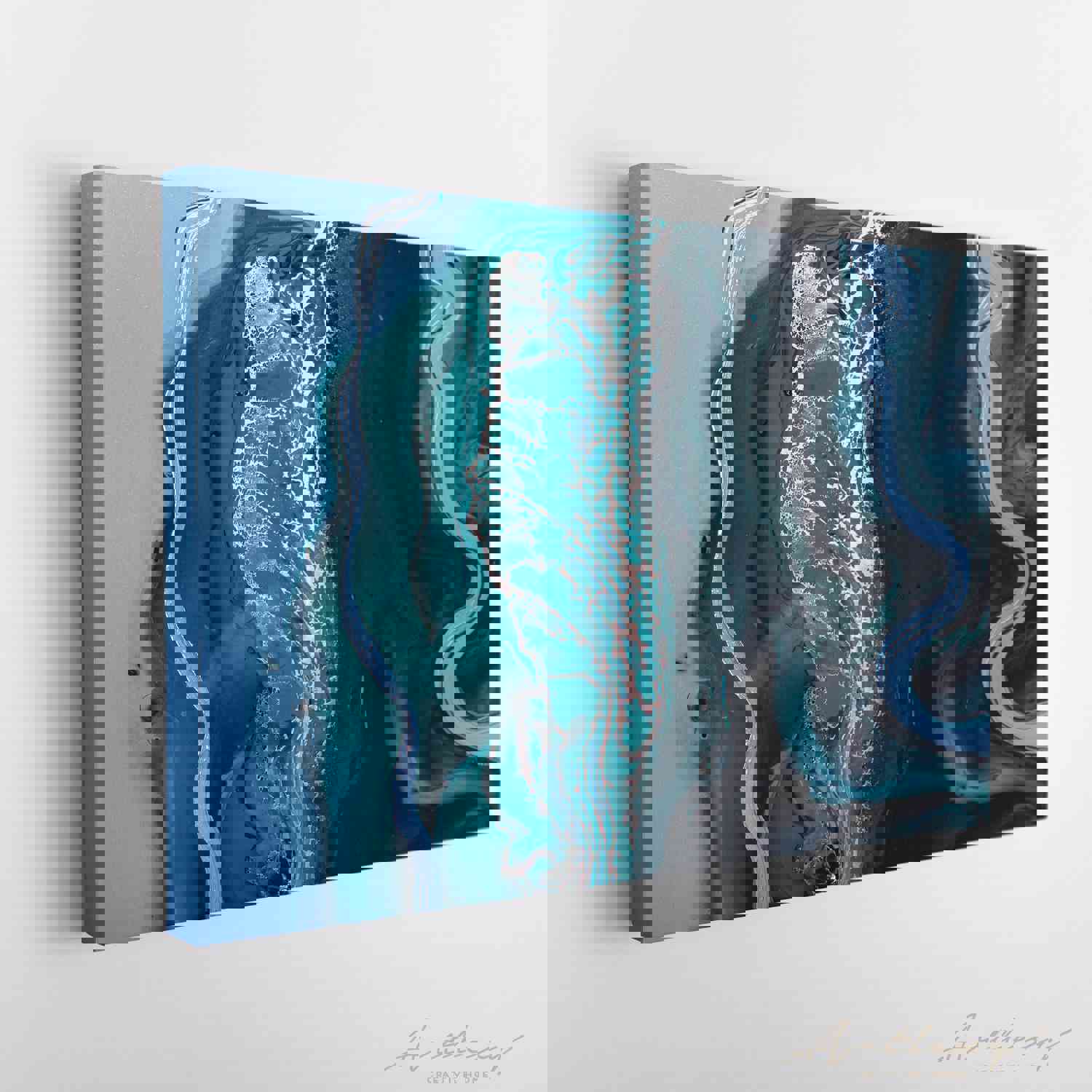 Luxury Marble Fluid Art Canvas Print for Home and Office Decor