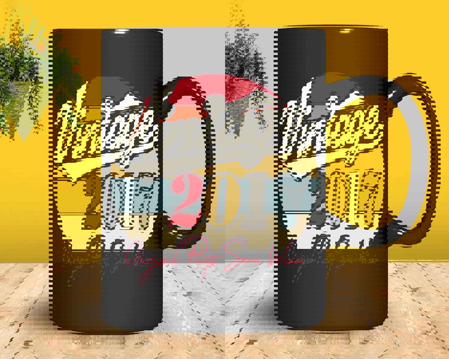 Vintage 5th Birthday 2017 Original Parts Some Wear SVG T-Shirt Design Vector