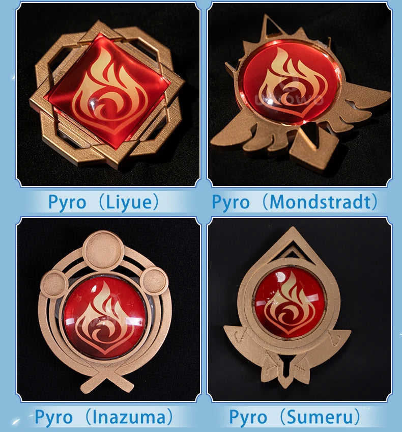 UWOWO LED Vision Eye of God Game Genshin Impact Cosplay Props