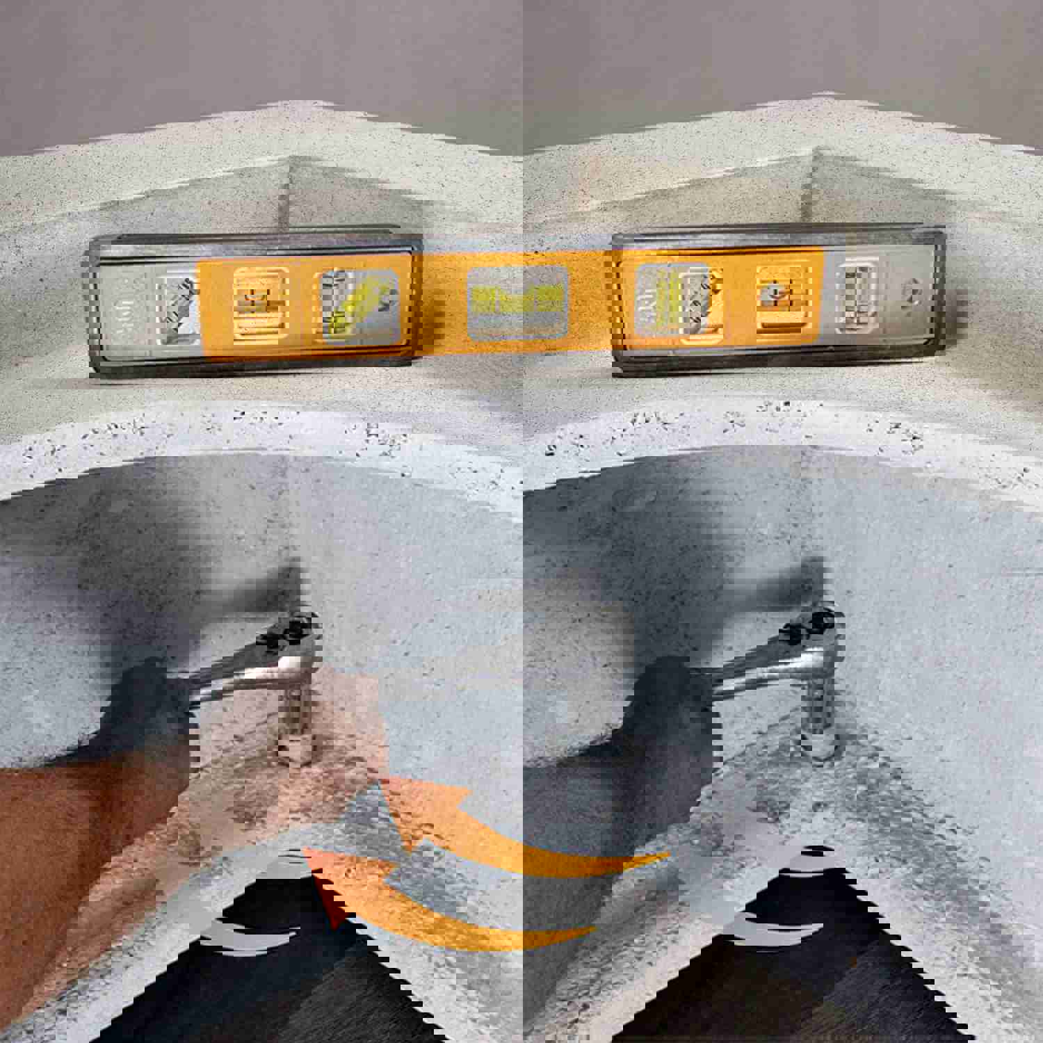 Starfire Designs Rustic 48 x 32 Rectangle Concrete Gravity Gas Fire Pit