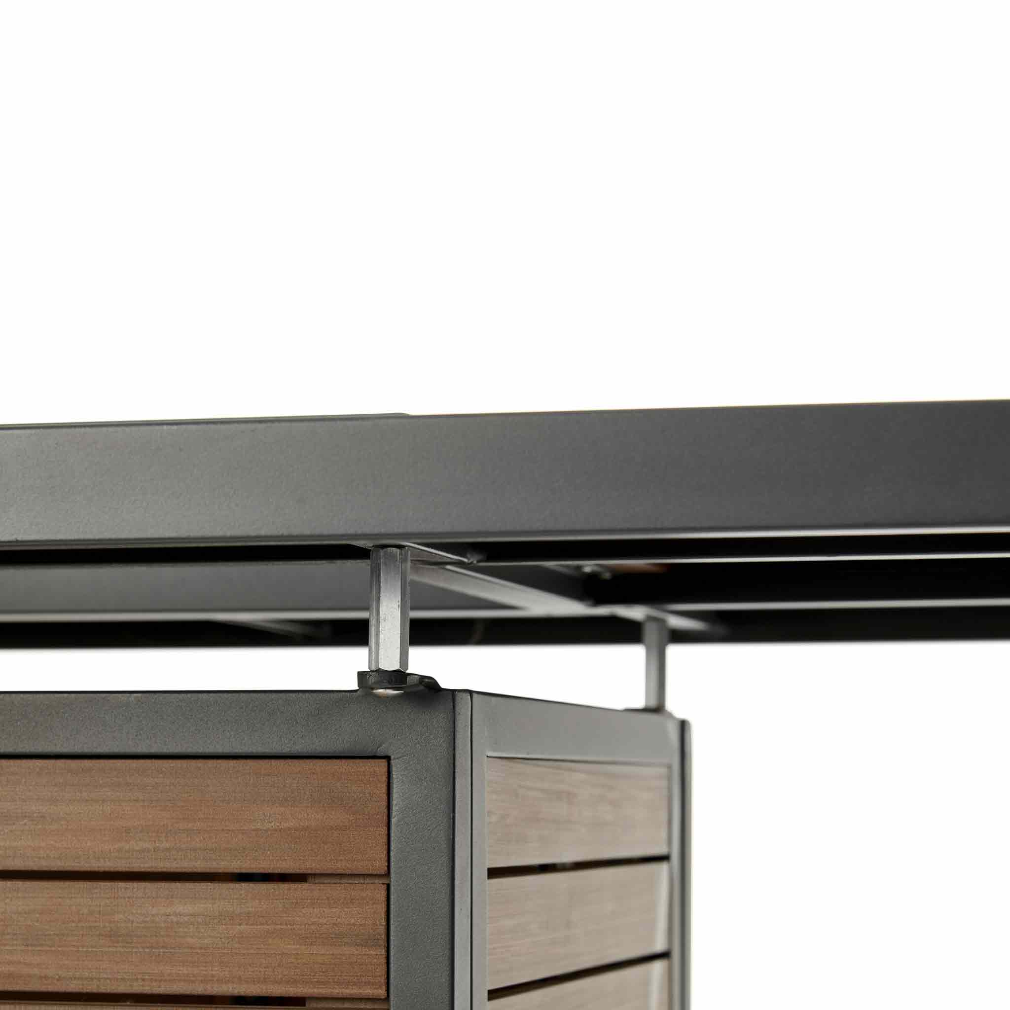 Brooks Rectangular Gas Fire Pit Table for Outdoor Gatherings