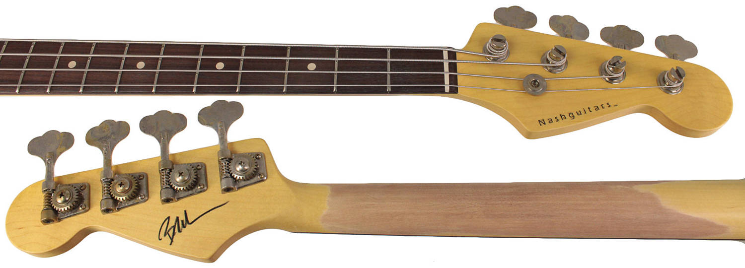 Nash MB-63 Bass Guitar, Sonic Blue, Light Aging - Vintage Feel with Modern Features