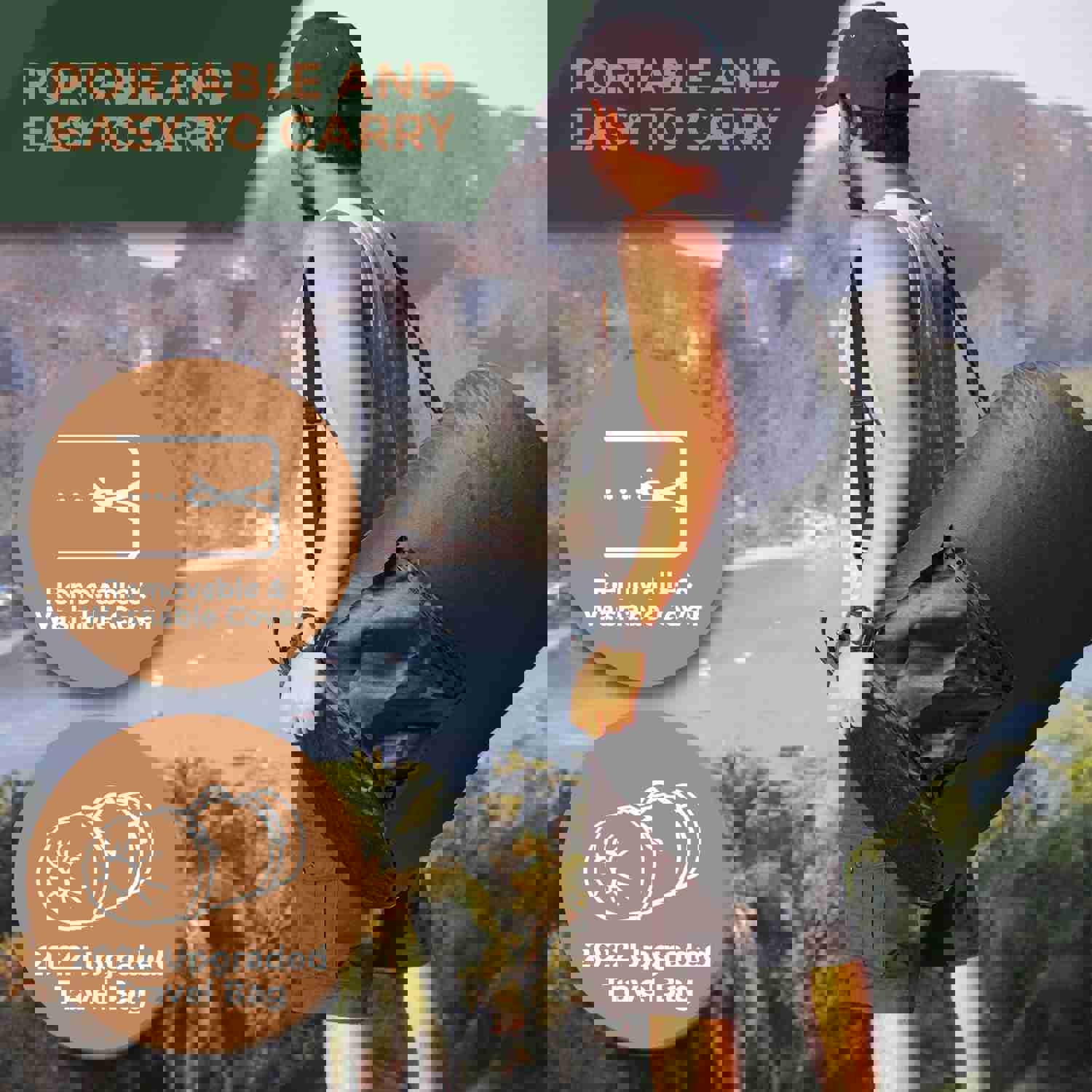 CertiPUR-US Memory Foam Camping Mattress Pad - Portable & Lightweight