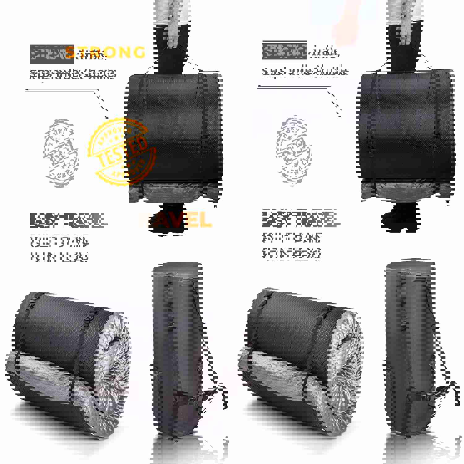 CertiPUR-US Memory Foam Camping Mattress Pad - Portable & Lightweight