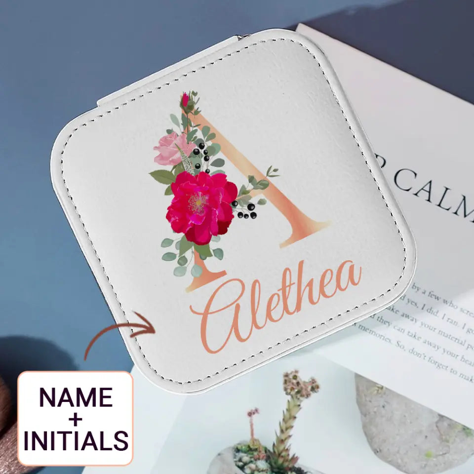 Custom Name & Initials Jewelry Storage Box