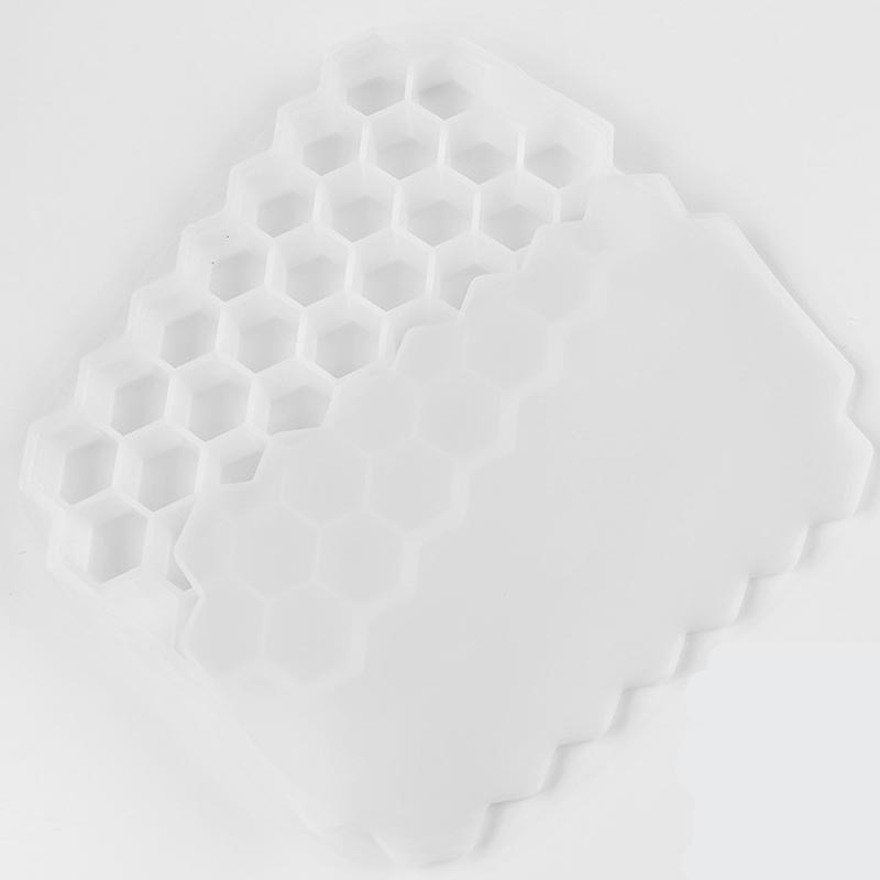 37 Cavity Honeycomb Ice Cube Trays Reusable Silicone Ice Cube Mold BPA Free with Removable Lids