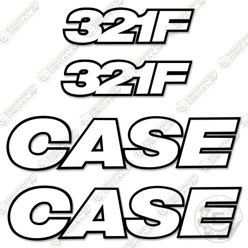 Fits Case 321F Decal Kit Wheel Loader - 3M Reflective Vinyl Stickers