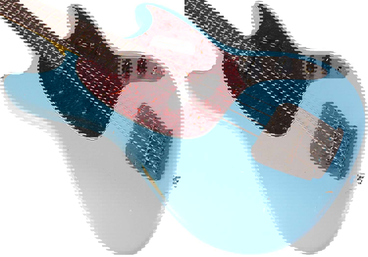 Nash MB-63 Bass Guitar, Sonic Blue, Light Aging - Vintage Feel with Modern Features