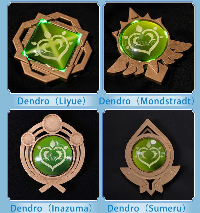 UWOWO LED Vision Eye of God Game Genshin Impact Cosplay Props