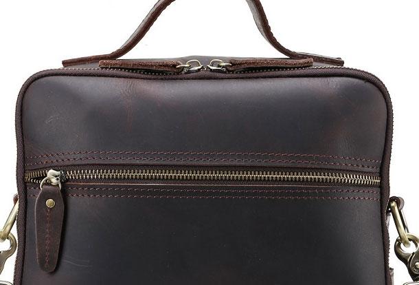 Genuine Leather Messenger Bag for Men - Cool Chest Crossbody Travel Hiking Bag