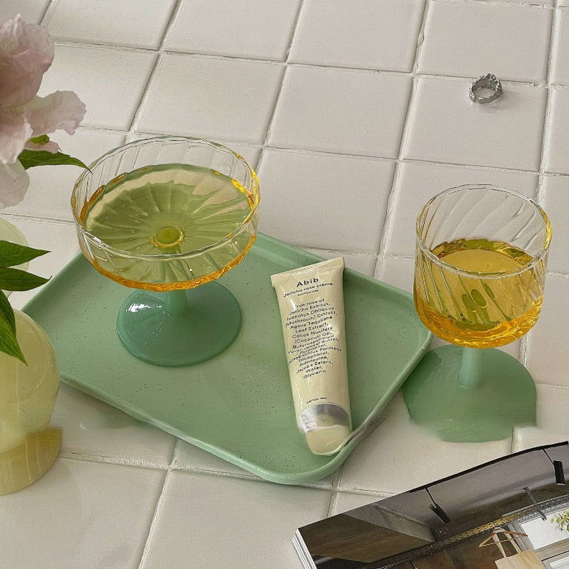 Vintage Style Wine Glass - Heat-resistant Glass with Various Sizes