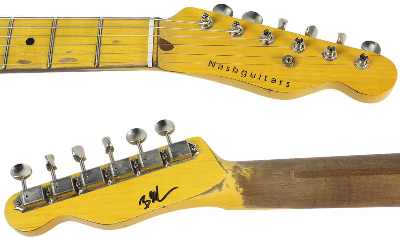 Nash T-57 Guitar, 2-Tone Sunburst, Light Aging - Vintage Tele Model with Modern Features