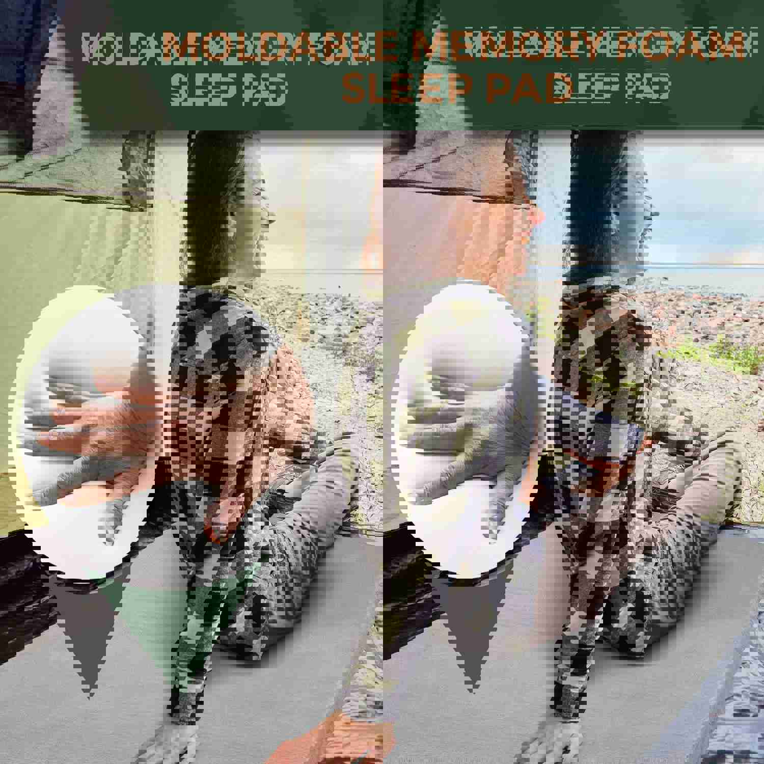 CertiPUR-US Memory Foam Camping Mattress Pad - Portable & Lightweight