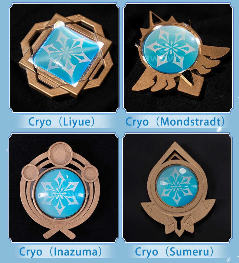 UWOWO LED Vision Eye of God Game Genshin Impact Cosplay Props