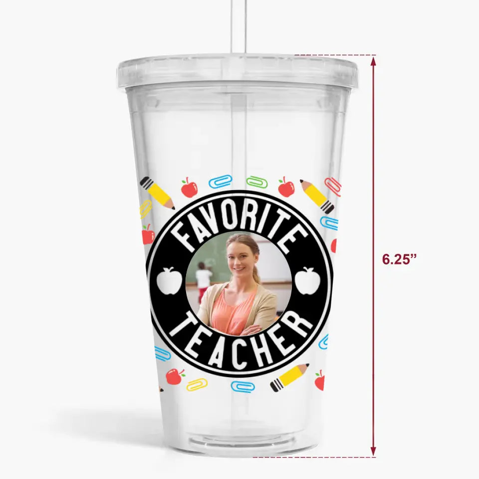 Personalized Custom Acrylic Tumbler - Perfect Gift for Teachers, Birthday & Special Occasions