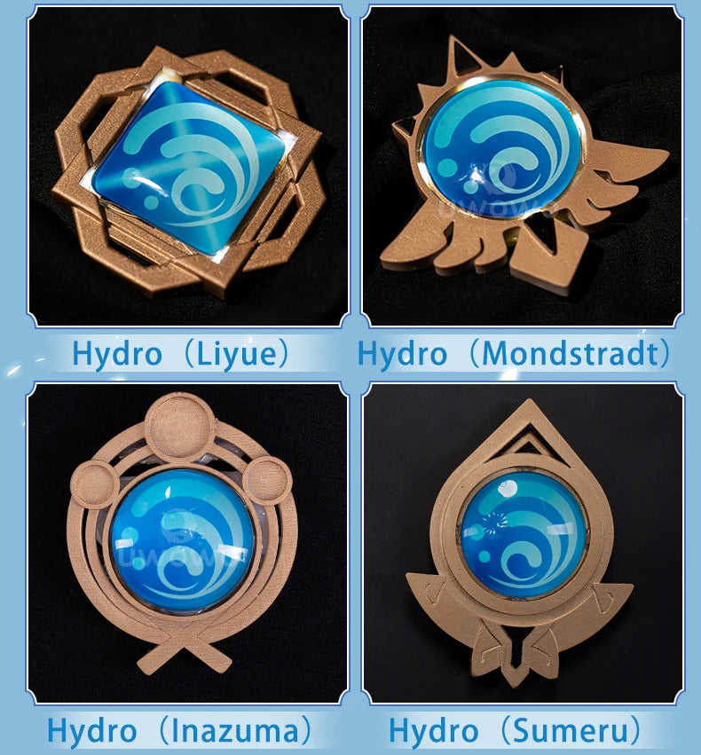 UWOWO LED Vision Eye of God Game Genshin Impact Cosplay Props