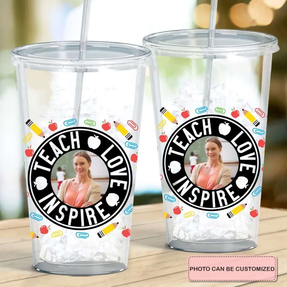 Personalized Custom Acrylic Tumbler - Perfect Gift for Teachers, Birthday & Special Occasions