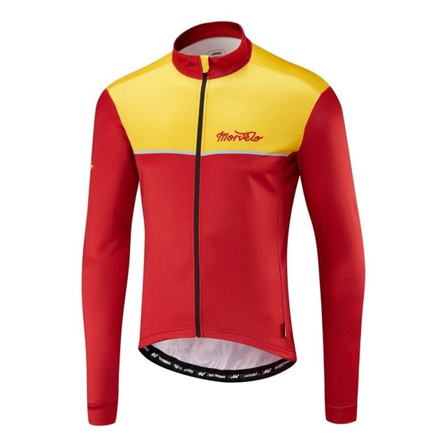 MORVELO 2020 Spring Cycling Long Sleeve Jersey - Breathable & Quick Dry Road Bike Racing Shirt