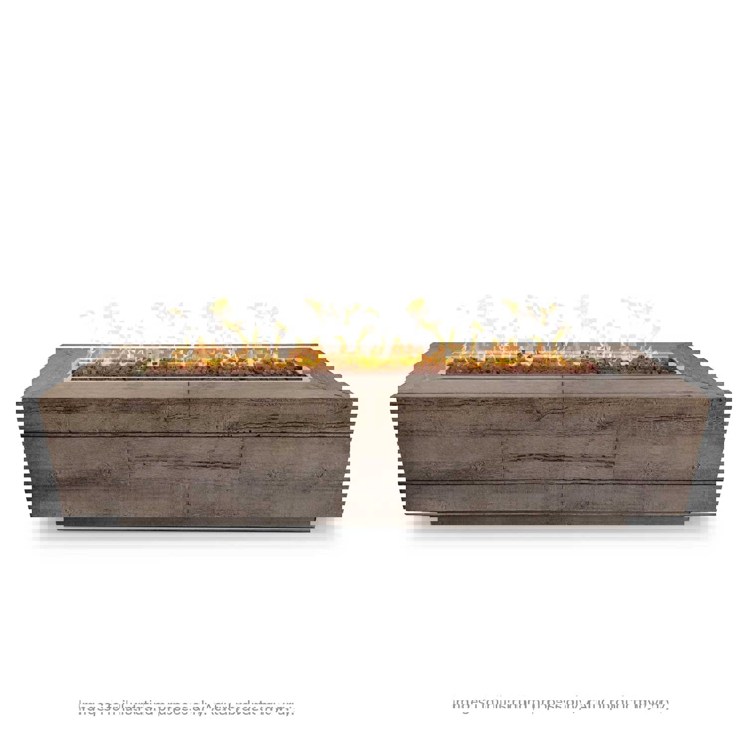 The Outdoor Plus 108 Catalina Wood Grain Concrete Gas Fire Pit